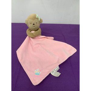 Carter’s Child of Mine Monkeywith Green Bow Lovey with Pink Blanket Cupcake Swee